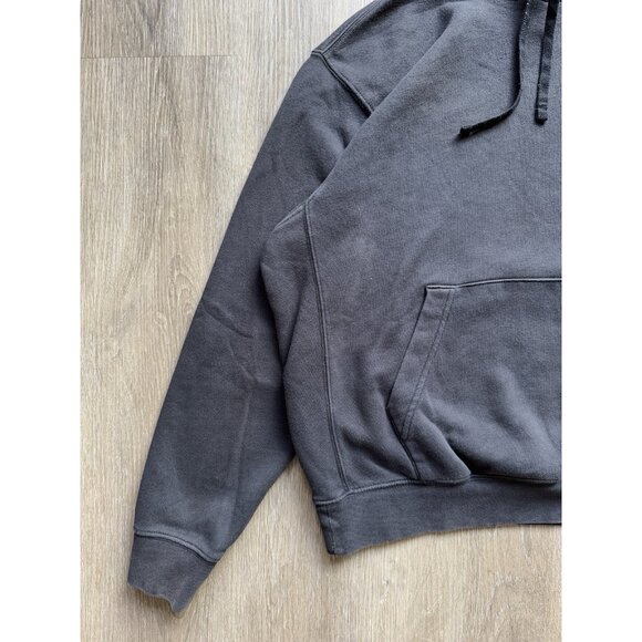 Rare Vintage Y2K Nike Swoosh Black Hoodie Sports Streetwear Gym Run Medium Yoga - Picture 4 of 8